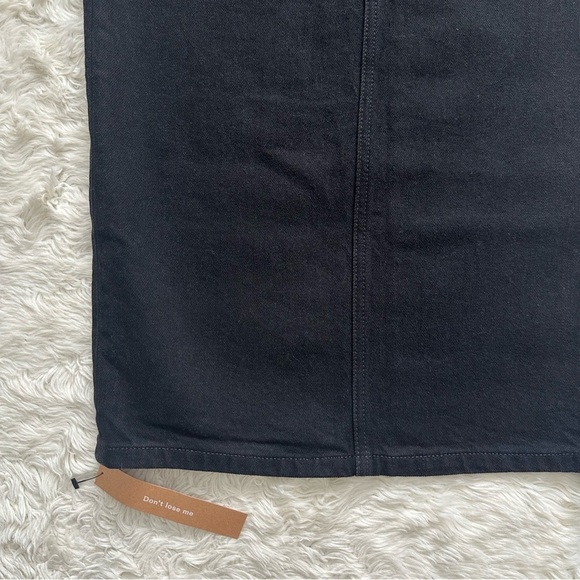 Reformation Daria Ultra High Rise Denim Maxi Skirt Nidri Wash Black 26 NWT New - Picture 7 of 12